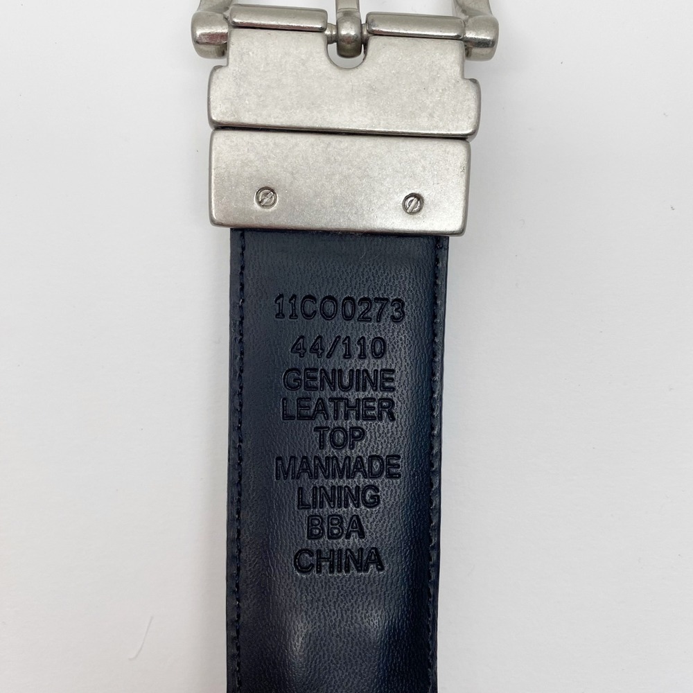 Columbia Woven Inlay Stitched Leather Casual Belt Mens 44 Brown - Picture 4 of 9